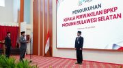 Gubernur Sulsel Kukuhkan Mardiyanto Arif Rakhmadi sebagai Kepala Perwakilan BPKP Sulsel