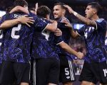 Timnas Argentina melakukan selebrasi setelah mencetak gol ke gawang Yordania pada Minggu (28/6/2026). (FIFA)