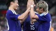 Timnas Jepang merayakan kemenangan besar melawan Tunisia di Piala Dunia 2026. (AFP)