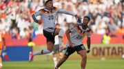 Deniz Undav selebrasi setelah menjebol gawang Pantai Gading dalam laga Grup E Piala Dunia 2026 di Toronto, Minggu (21/6/2026) dini hari WIB. (AP Photo)