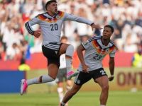 Deniz Undav selebrasi setelah menjebol gawang Pantai Gading dalam laga Grup E Piala Dunia 2026 di Toronto, Minggu (21/6/2026) dini hari WIB. (AP Photo)