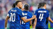 Striker Prancis merayakan gol ke gawang Irak pada Piala dunia 2026, Selasa (23/06/2026). (AP Photo)