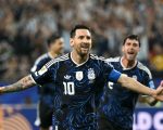 Timnas Argentina melakukan selebrasi setelah mencetak gol ke gawang Yordania pada Minggu (28/6/2026). (FIFA)