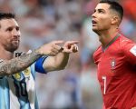 Messi (kiri), Ronaldo (kanan)