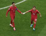 Cristiano Ronaldo dan Francisco Conceiciao saat menjalani pertandingan Grup K Piala Dunia FIFA 2026 Texas, pada 17 Juni 2026. (AFP)