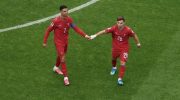 Cristiano Ronaldo dan Francisco Conceiciao saat menjalani pertandingan Grup K Piala Dunia FIFA 2026 Texas, pada 17 Juni 2026. (AFP)