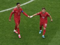 Cristiano Ronaldo dan Francisco Conceiciao saat menjalani pertandingan Grup K Piala Dunia FIFA 2026 Texas, pada 17 Juni 2026. (AFP)