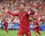 Selebrasi Ronaldo setelah mengoyak jala gawang Uzbekistan pada Rabu (24/6/2026). (Al Jazeera)