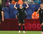 Erling Haaland selebrasi setelah mecetak gol ke gawang Senegal di Piala Dunia 2026.(AFP).