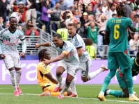Timnas Belgia bereaksi setelah mencetak gol kedua melawan Senegal di Stadion Seattle pada Kamis (2/7/2026). (AFP)