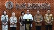 Menteri Sekretaris Negara, Prasetyo Hadi menyampaikan keterangan pers di Gedung Bank Indonesia, Jakarta, pada Senin, 27 Juli 2026. (Setpres)