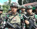 Pangkogabwilhan III, Letnan Jenderal Lucky Avianto, didampingi Kaskogabwilhan III Marsda Joko Sugeng Sriyanto, Asintel Brigjen Tanjung, serta Asops Brigjen TNI Patar Sitorus dalam konferensi pers. (Dok.ist).