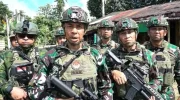 Pangkogabwilhan III, Letnan Jenderal Lucky Avianto, didampingi Kaskogabwilhan III Marsda Joko Sugeng Sriyanto, Asintel Brigjen Tanjung, serta Asops Brigjen TNI Patar Sitorus dalam konferensi pers. (Dok.ist).