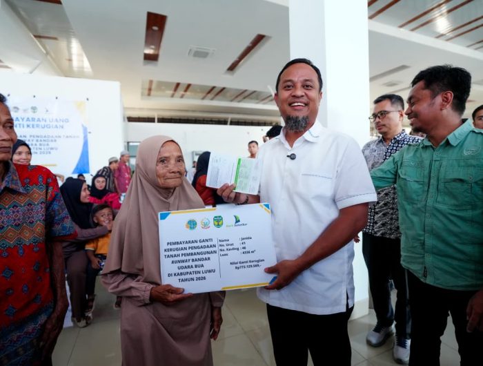 Gubernur Sulsel Beri Rp17,5 Miliar untuk Pembebasan Lahan Runway Bandara Bua Luwu
