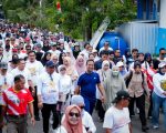 Gubernur Sulsel Jalan Sehat Anti Mager di HUT ke-67 Kabupaten Luwu, Lautan Manusia Tumpah Ruah
