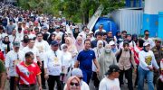 Gubernur Sulsel Jalan Sehat Anti Mager di HUT ke-67 Kabupaten Luwu, Lautan Manusia Tumpah Ruah