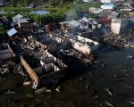 Suasana pascakebakaran di kawasan Kecamatan Tallo, Makassar, Sulawesi Selatan, Jumat 31 Juli 2026. (ANTARA)