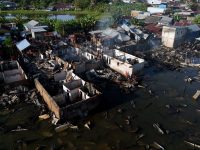 Suasana pascakebakaran di kawasan Kecamatan Tallo, Makassar, Sulawesi Selatan, Jumat 31 Juli 2026. (ANTARA)