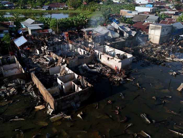 Suasana pascakebakaran di kawasan Kecamatan Tallo, Makassar, Sulawesi Selatan, Jumat 31 Juli 2026. (ANTARA)