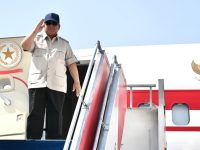 Presiden Prabowo Subianto bertolak dari Pangkalan TNI AU Halim Perdanakusuma, Jakarta menuju Provinsi Nusa Tenggara Barat (NTB) pada Jumat, 10 Juli 2026, untuk melakukan kunjungan kerja. (BPMI Setpres)