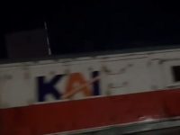 video yang memperlihatkan kereta api melintas di Mengkreng, Kediri (Dok.ist)