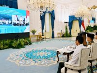 Presiden Prabowo Subianto secara resmi memulai groundbreaking Proyek Strategis Nasional (PSN) Liquefied Natural Gas (LNG) Abadi Masela pada Kamis, 16 Juli 2026. (Setpres)