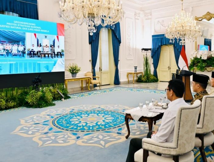Presiden Prabowo Subianto secara resmi memulai groundbreaking Proyek Strategis Nasional (PSN) Liquefied Natural Gas (LNG) Abadi Masela pada Kamis, 16 Juli 2026. (Setpres)