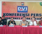 Konferensi pers tragedi tenggelamnya KLM Nurul Salsa di Selayar. (Berandanews)