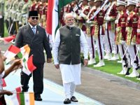 Presiden Republik Indonesia, Prabowo Subianto secara resmi menyambut kedatangan Perdana Menteri (PM) India, Narendra Modi dalam rangka kunjungan kenegaraan di Istana Merdeka, Jakarta, pada Selasa, 7 Juli 2026. (Setpres)