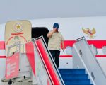 Presiden Prabowo Subianto bertolak menuju Provinsi Jawa Timur dalam rangka kunjungan kerja pada hari Jumat, 17 Juli 2026. (Setpres)