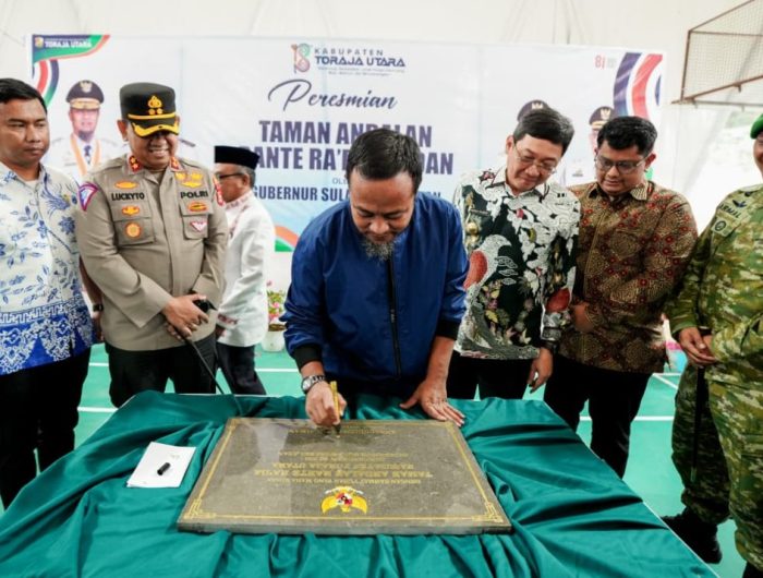 Resmikan Taman Andalan Rante Ra'da', Gubernur Sulsel Ajak Cetak Atlet Toraja Utara