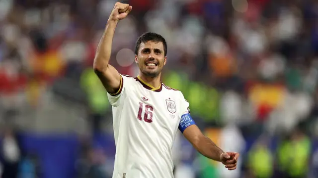 Kapten Timnas Spanyol sekaligus pemain terbaik Piala Dunia 2026, Rodri. (AFP)