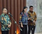President Director PT Tokopedia, Stephanie Susilo Tepis Isu PHK Massal di Gedung DPR RI pada Senin (6/7/2026. (detikcom)