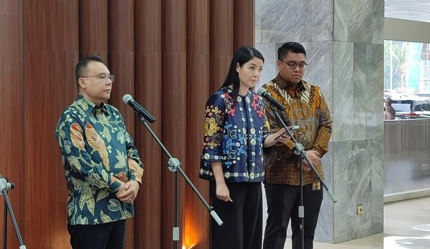 President Director PT Tokopedia, Stephanie Susilo Tepis Isu PHK Massal di Gedung DPR RI pada Senin (6/7/2026. (detikcom)