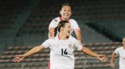 Timnas Putri Indonesia melakukan selebrasi usai membobol gawang Laos di Final AFF 2026. (Dok.ist)