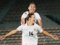 Timnas Putri Indonesia melakukan selebrasi usai membobol gawang Laos di Final AFF 2026. (Dok.ist)