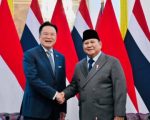 Presiden Prabowo Subianto melakukan pertemuan dengan PM Kerajaan Thailand Anutin Charnvirakul di Istana Merdeka, Jakarta, pada Senin, 3 Agustus 2026. (Setpres)