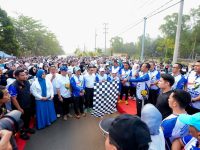 Tutup Rangkaian Harkopnas, Gubernur Andi Sudirman Lepas Ribuan Peserta Jalan Sehat Anti Mager di Sorowako